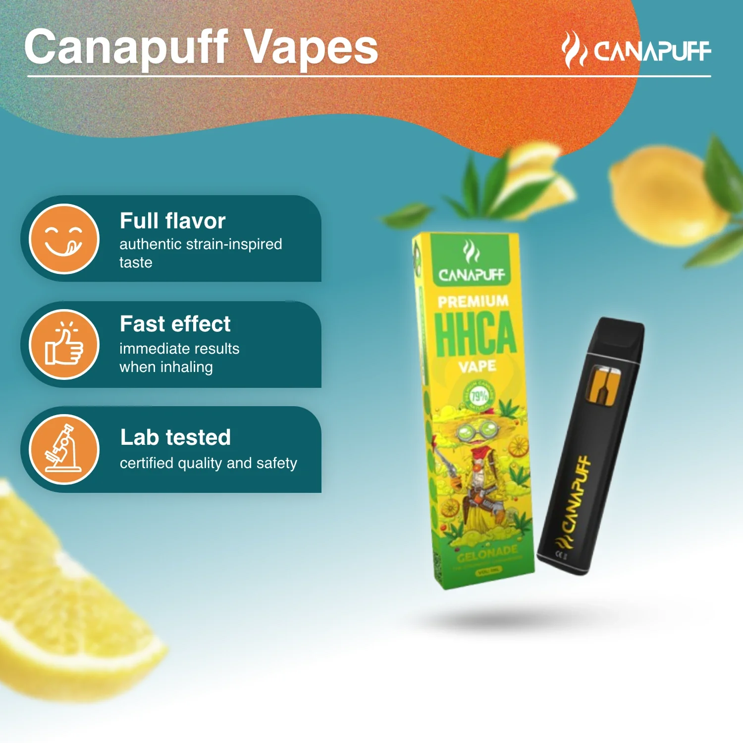HHC-A Vape Gelonade 79% 1ml - Image 2